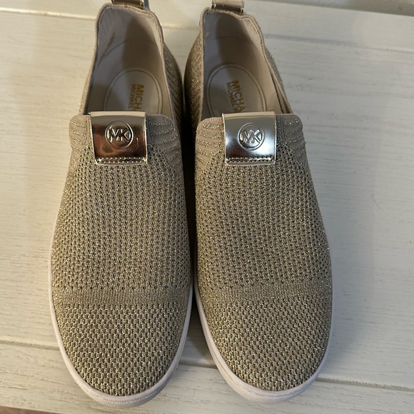 Michael Kors gold slip ons - Picture 1 of 6